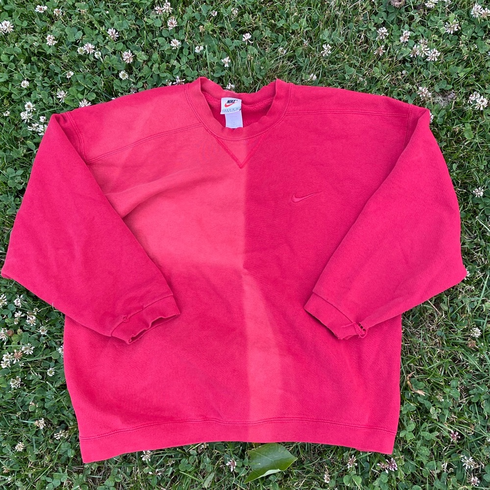 Vintage sun faded  Nike red sweatshirt